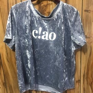 Charlotte Russe Crushed Velvet Top